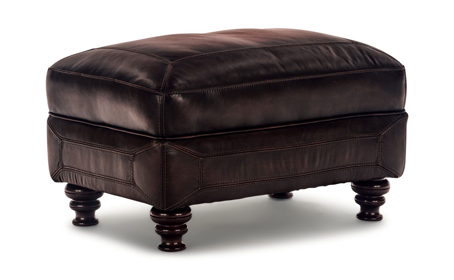 Charlie Leather Ottomanthomas Cole | Hom Furniture With Beige Thomas Ottomans (View 13 of 15)