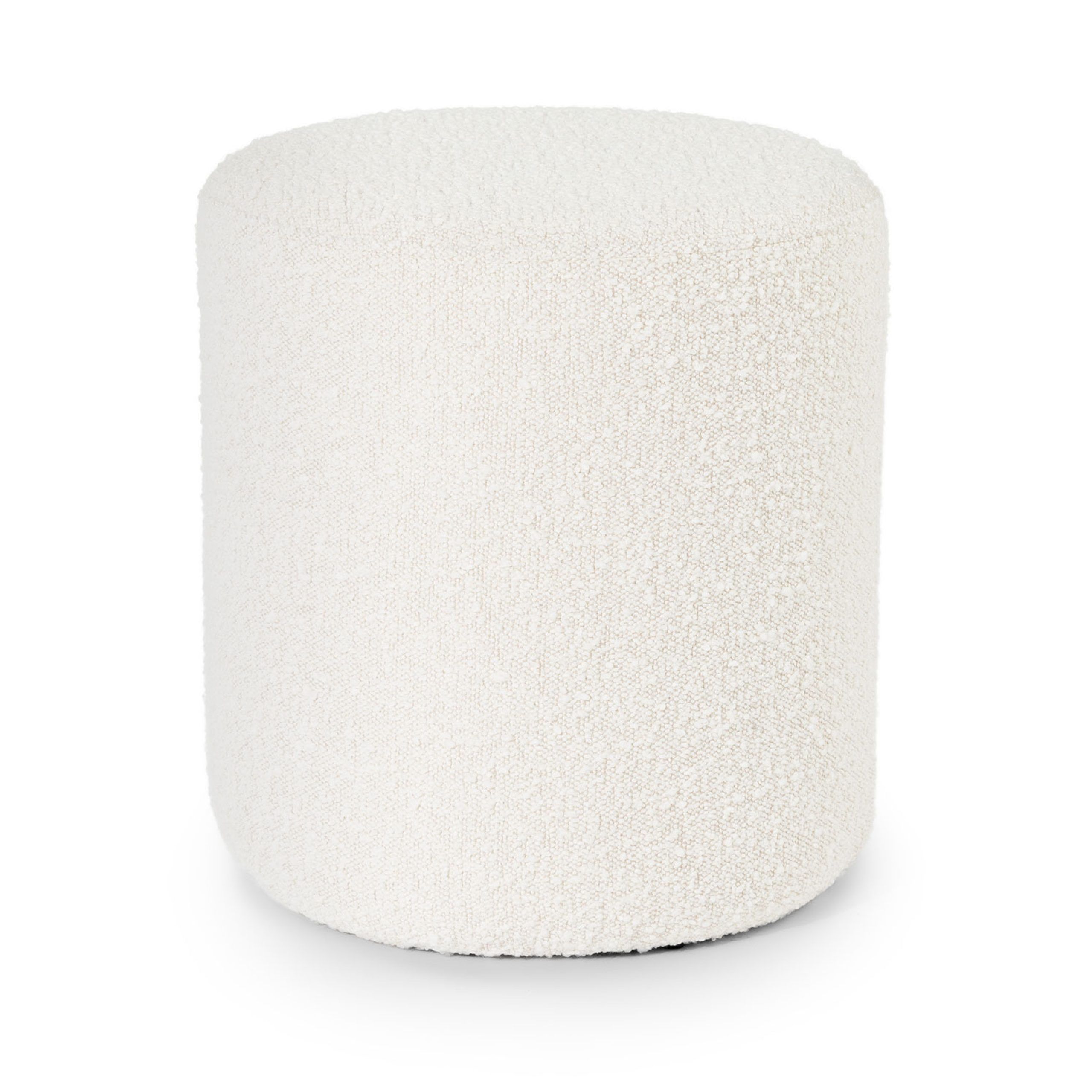 Cilo Ivory Bouclé Fabric Ottoman | Article With Boucle Ottomans (View 8 of 15)