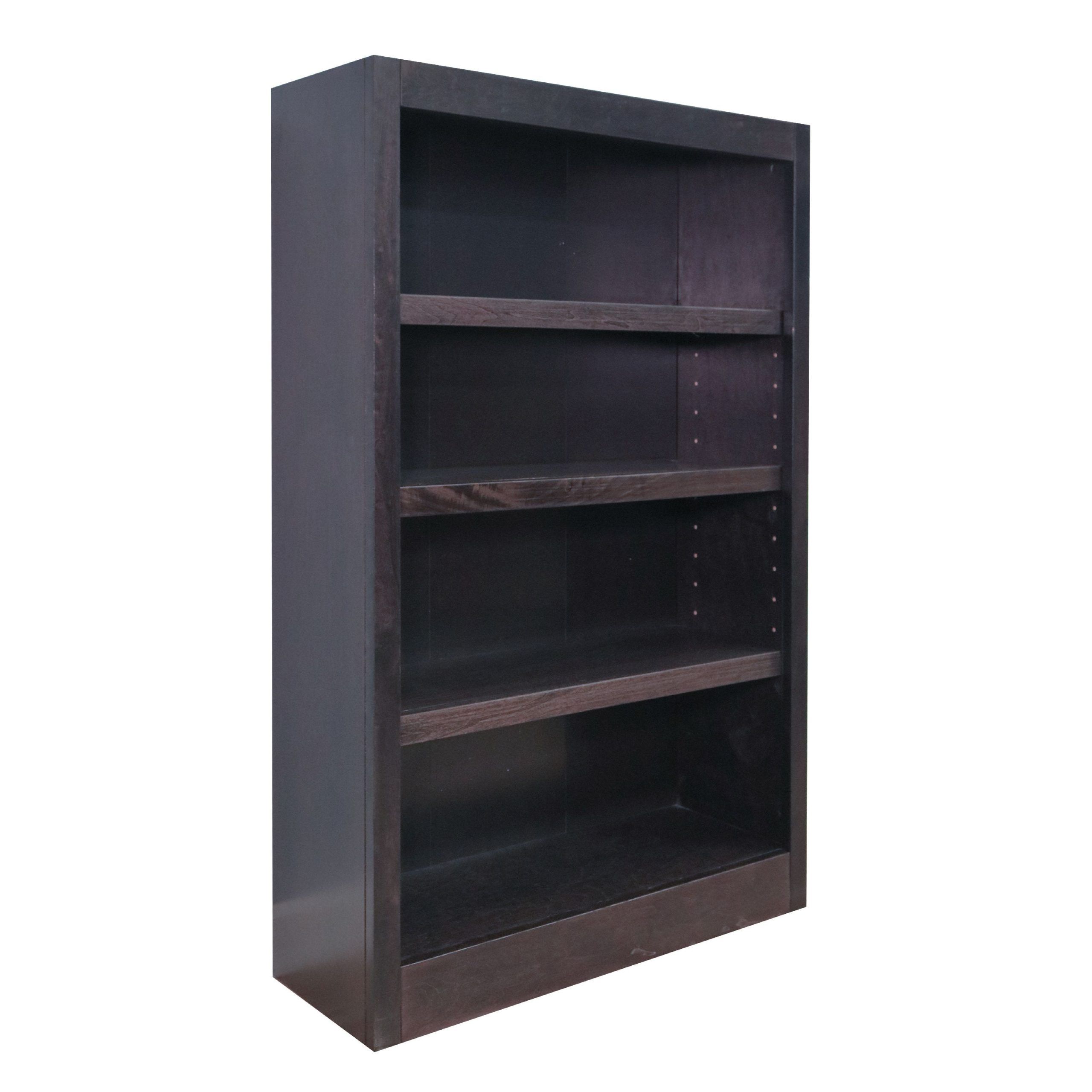 Concepts In Wood 4 Shelf Wood Bookcase, 48 Inch Tall – Espresso Finish –  Walmart Throughout 48 Inch Bookcases (View 11 of 15)