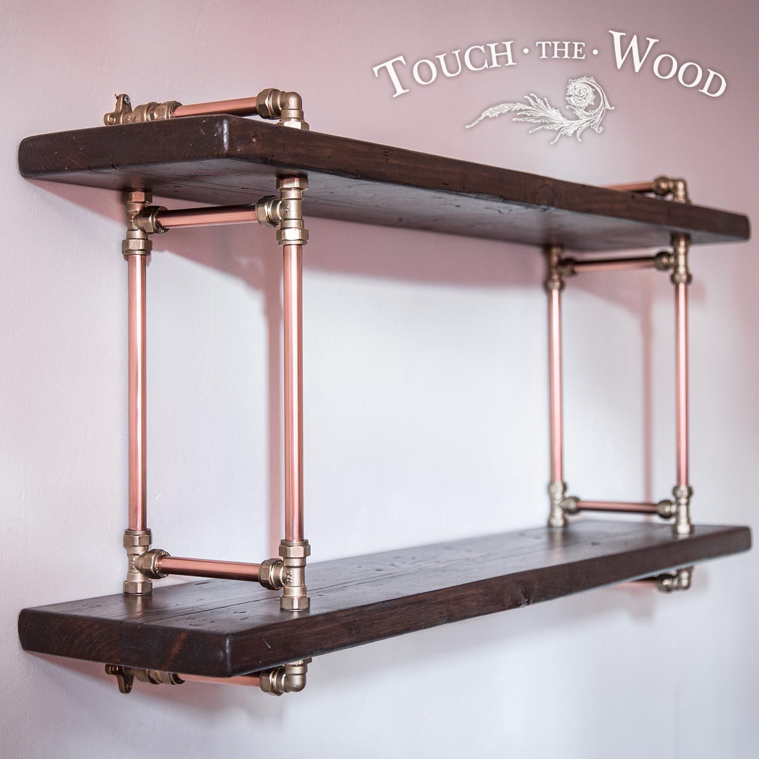 Copper Pipe Bookshelf With Brass: Industrial Steampunk Style – Touch The  Wood With Regard To Antique Copper Bookcases (View 11 of 15)