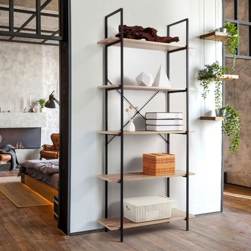 Core Living Alliya 5 Tier Bookshelf | Temple & Webster With Five Tier Bookcases (View 9 of 15)