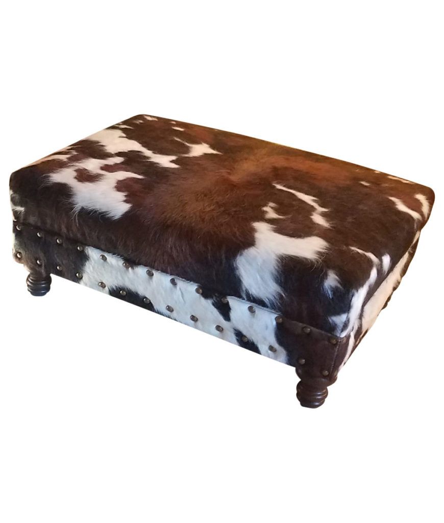 Cowhide Ottoman Coffee Table – Made To Any Size You Need Throughout White Cow Hide Ottomans (View 6 of 15)