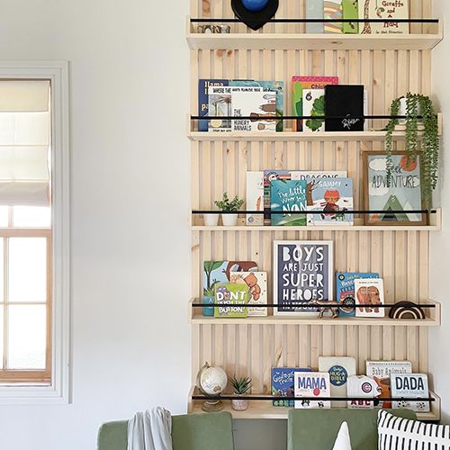 Diy Slat Wall Bookshelves Intended For Bookcases With Slats (View 1 of 15)