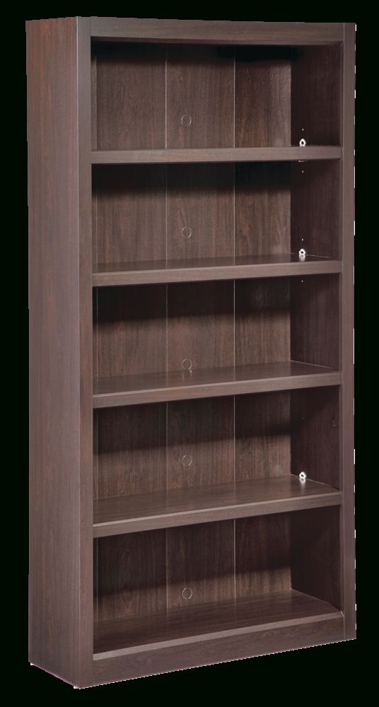 For Living 5 Tier Adjustable Shelf Bookcase, Jamocha Wood Finish | Canadian  Tire Pertaining To Nut Brown Finish Bookcases (View 7 of 15)
