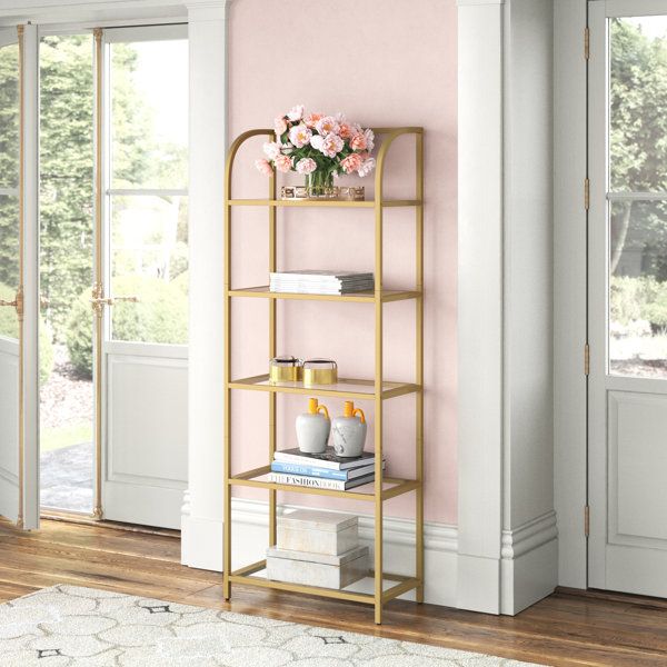 Gold Shelving | Wayfair Inside Gold Bookcases (View 10 of 15)