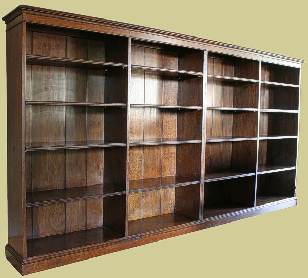 Handmade Bespoke Oak Bookcase | Oak Study Furniture | Custom Oak Sitting  Room Furniture Regarding Oak Bookcases (View 14 of 15)