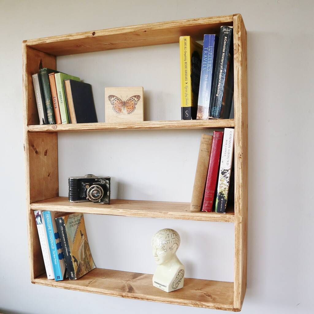 Handmade Wall Mounted Bookcaseseagirl And Magpie |  Notonthehighstreet Intended For Natural Handmade Bookcases (View 4 of 15)