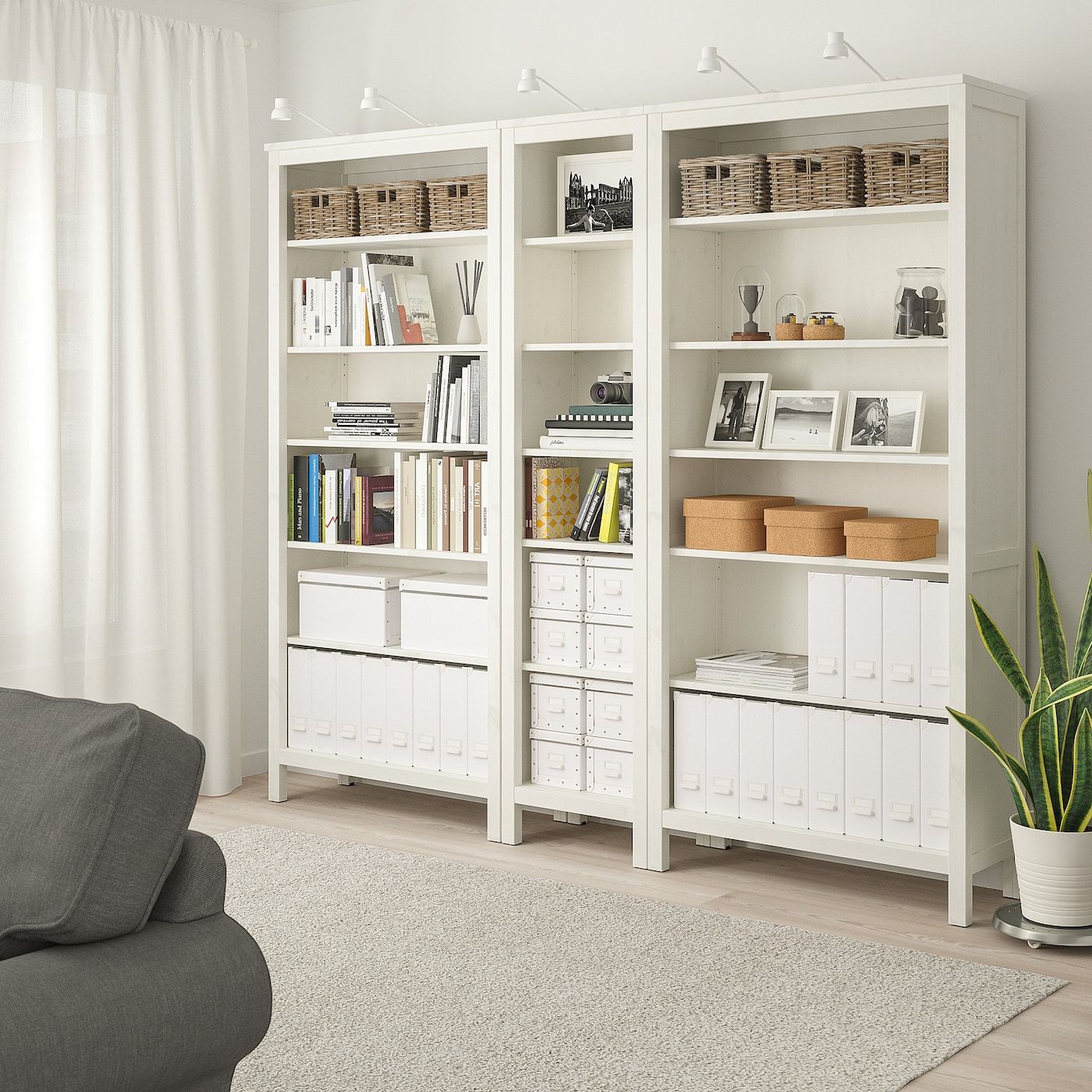 Hemnes Bookcase, White Stain, 901/8x771/2" – Ikea For 72 Inch Bookcases With Cabinet (View 13 of 15)