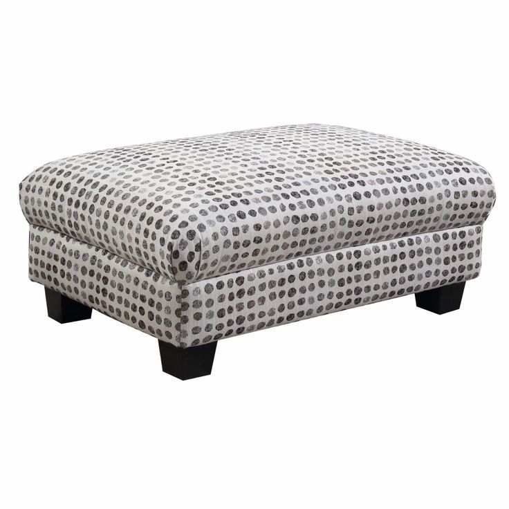 Hn Home Austin Transitional Ottoman – Charcoal Dot | Upholstered Ottoman,  Furniture, Ottoman Intended For Charcoal Dot Ottomans (View 3 of 15)