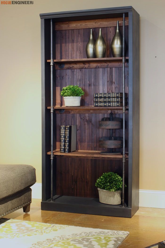 Industrial Bookcase – Free Diy Plans – Rogue Engineer Regarding Industrial Bookcases (View 7 of 15)