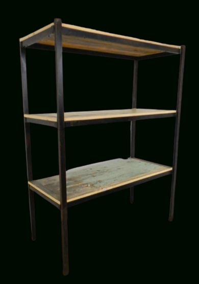 Industrial Bookcase In Iron And Wood | Grand Vintage For Industrial Bookcases (View 6 of 15)