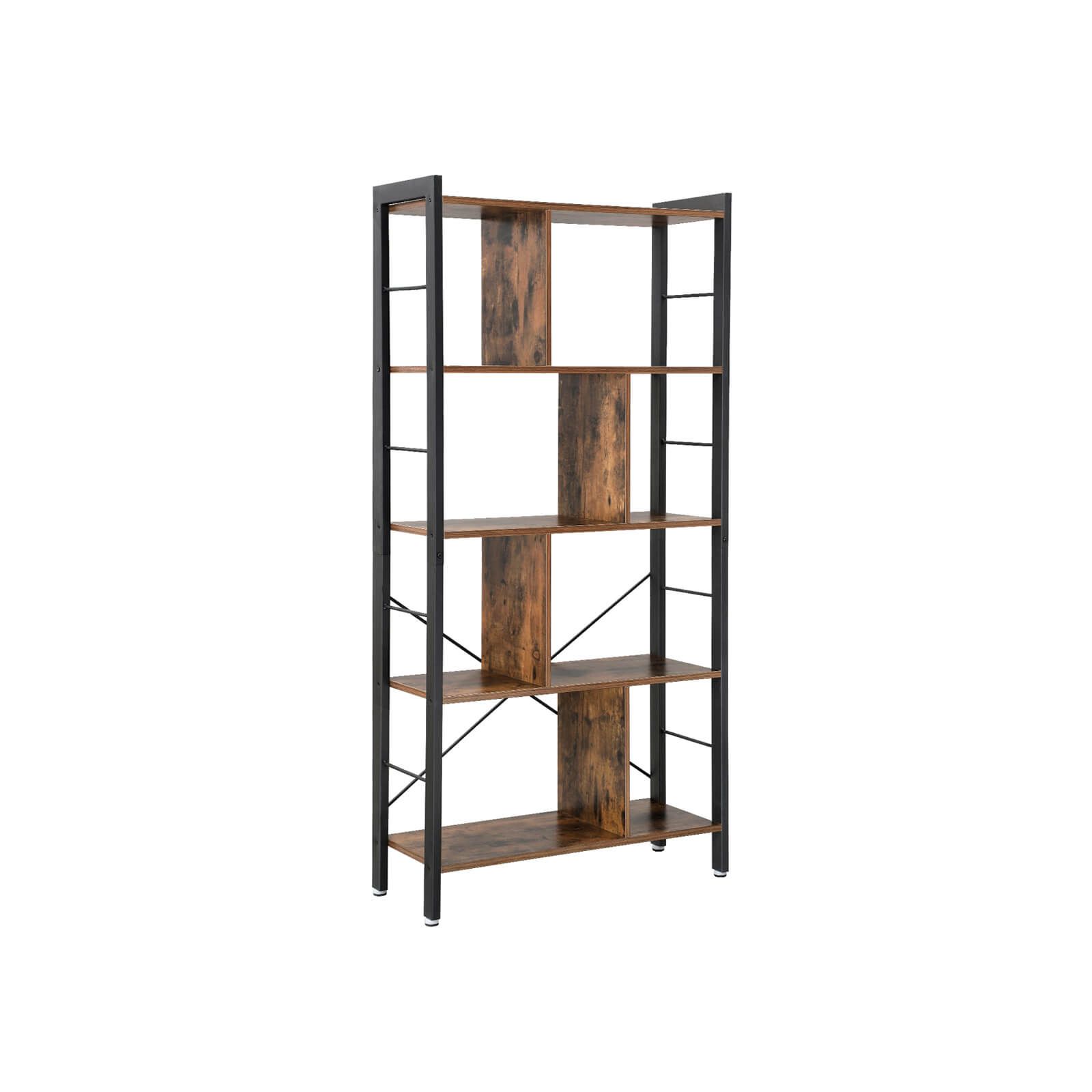 Industrial Style Bookshelf For Sale | Home Office Furniture | Vasagle Songmics Regarding Four Tier Bookcases (View 7 of 15)