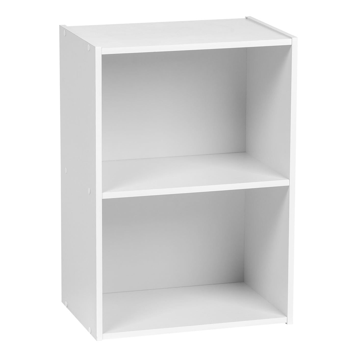 Iris Usa, 2 Tier Laminate Bookcase Storage Unit, Gray Finish – Walmart Throughout 2 Tier Bookcases (View 7 of 15)