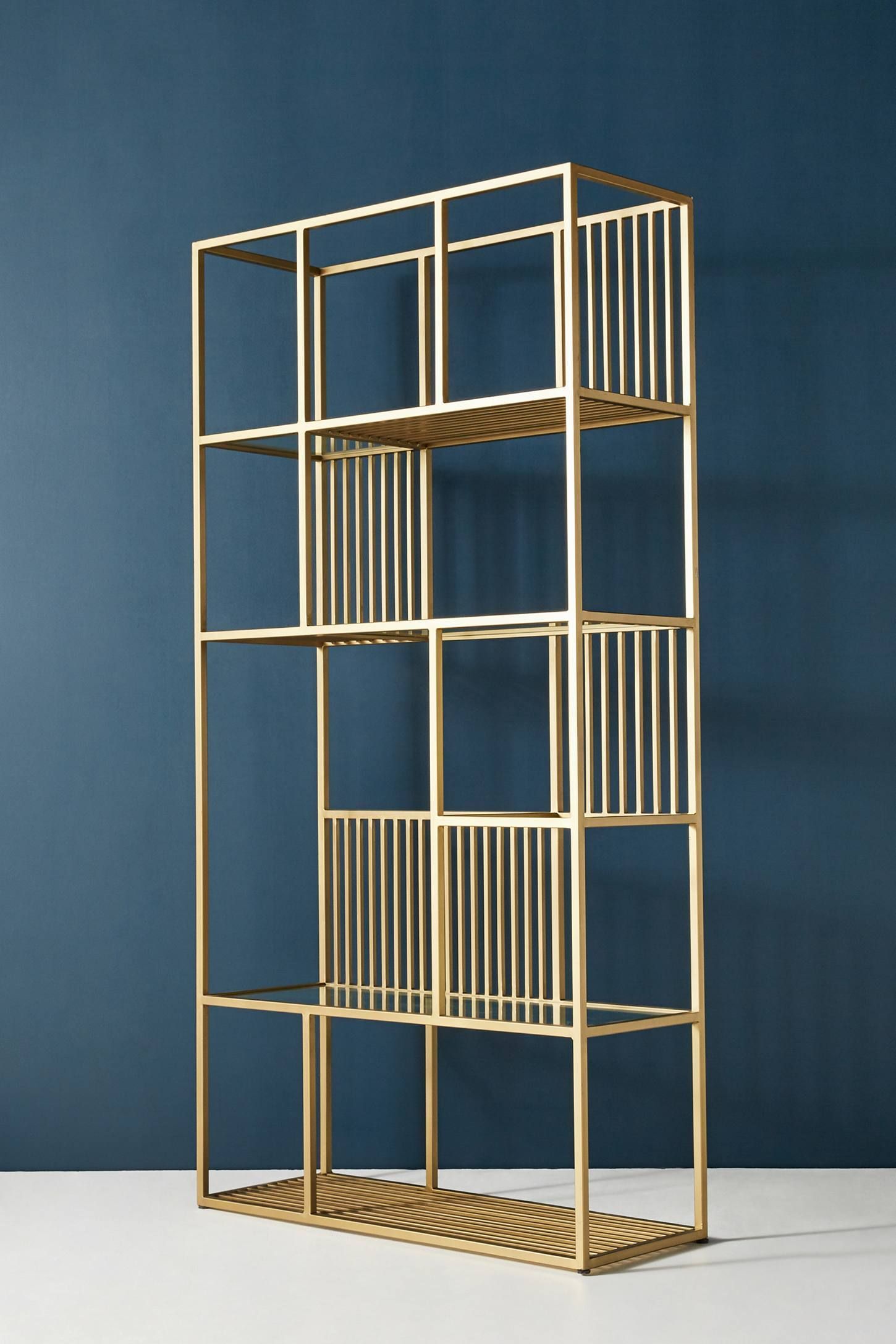 Irregular Brass Bookshelf | Anthropologie | Bookshelves, Metal Furniture  Design, Shelving Regarding Brass Bookcases (View 8 of 15)