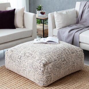 Ivory Ottoman | Wayfair In Soft Ivory Geometric Ottomans (View 13 of 15)