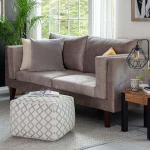 Ivory – Ottomans – Living Room Furniture – The Home Depot For Soft Ivory Geometric Ottomans (View 14 of 15)