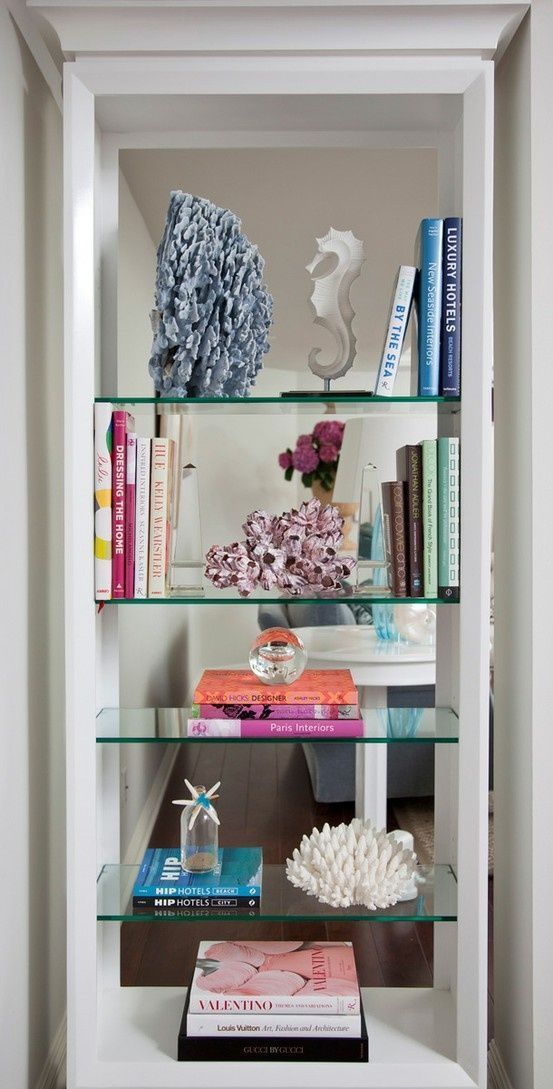 Keep Your Coastal Bookshelf Interesting With Space For Artwork, Vintage  Objects And Real Shells (View 10 of 15)