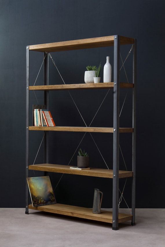 Konk 'classic' Industrial Bookcase Bespoke Sizes – Etsy Italia With Industrial Bookcases (View 1 of 15)