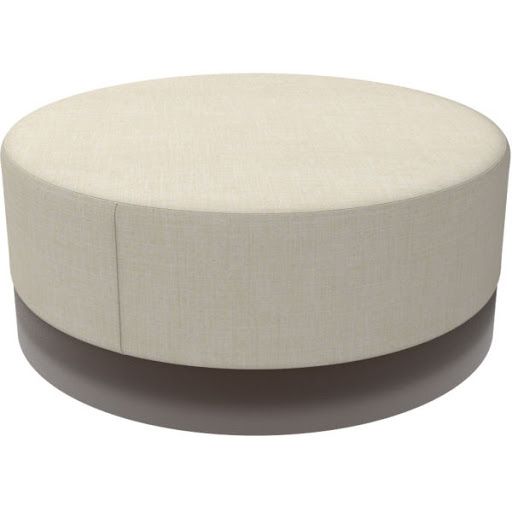 Lee Large Round Cocktail Ottoman | Oil Rubbed Bronze Base – Cabana Home In Bronze Round Ottomans (View 12 of 15)