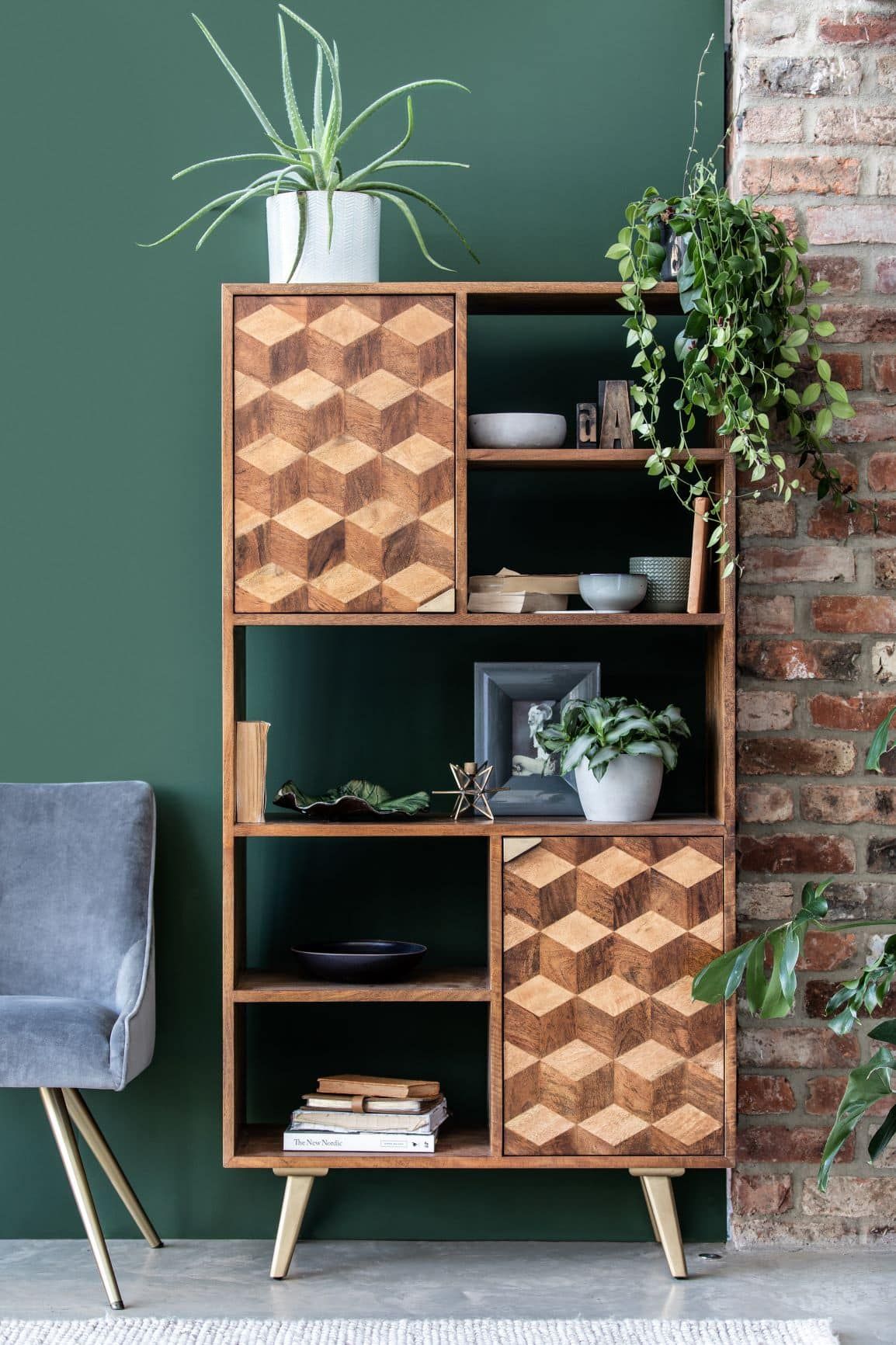 Leon Mango Wood Bookcase / Display Cabinet – Love Home Living Regarding Mango Wooden Bookcases (View 6 of 15)