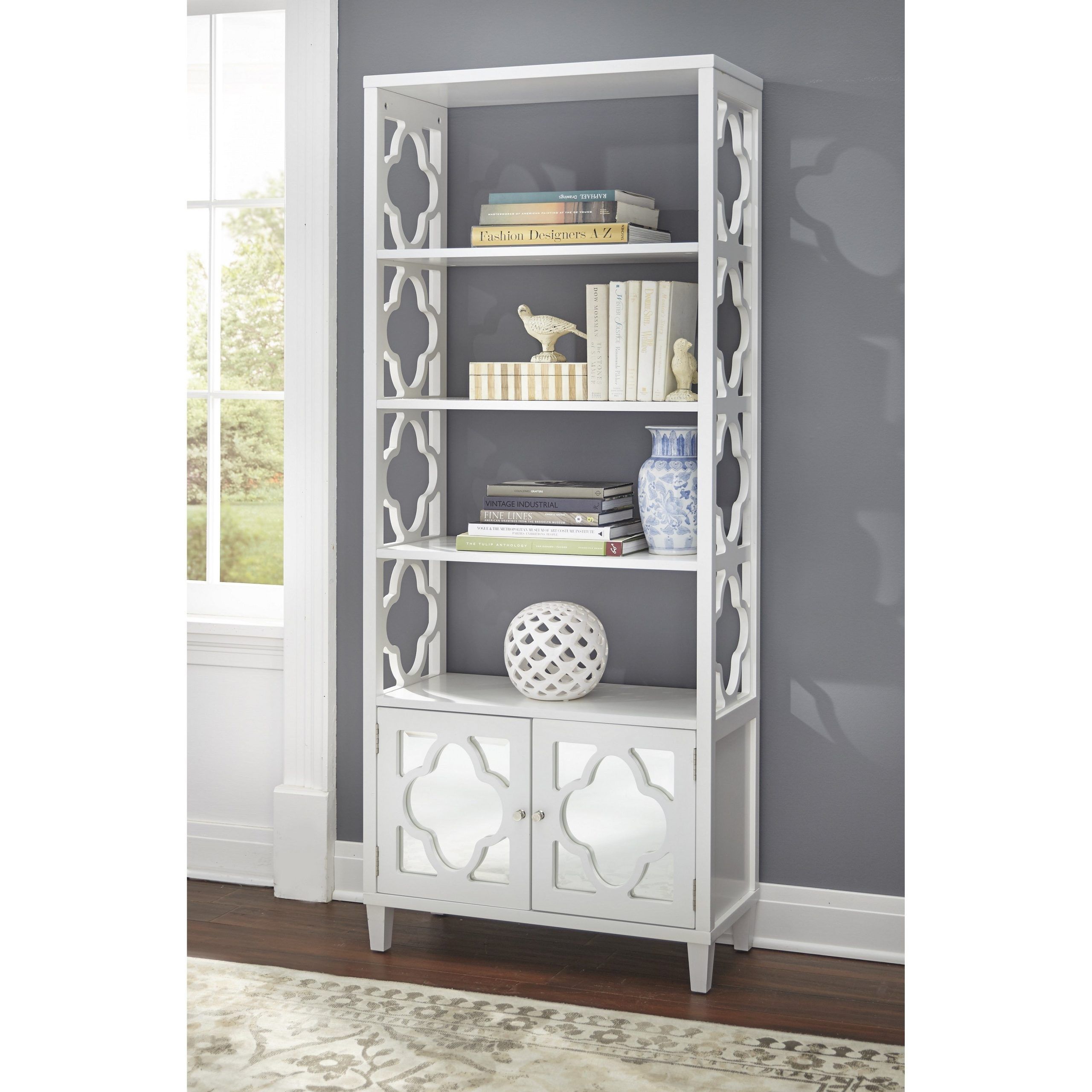 Lifestorey Broadway Mirrored Bookcase – On Sale – Overstock – 20506489 Inside Mirrored Bookcases With 3 Shelves (View 1 of 15)