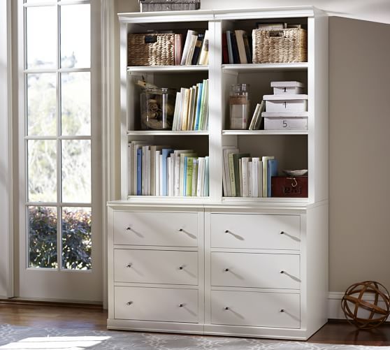 Logan Bookcase | Pottery Barn Throughout Bookcases With Drawer (View 11 of 15)