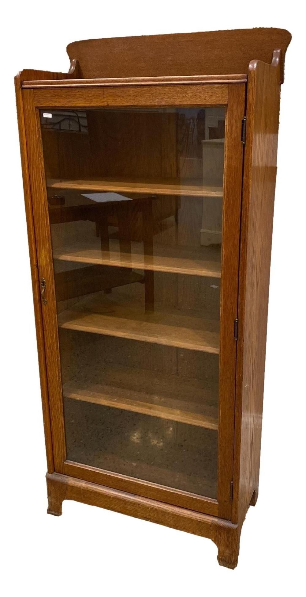 Lot – Oak Single Door Bookcase, 26” X 12” X 57” Within Single Door Bookcases (View 10 of 15)