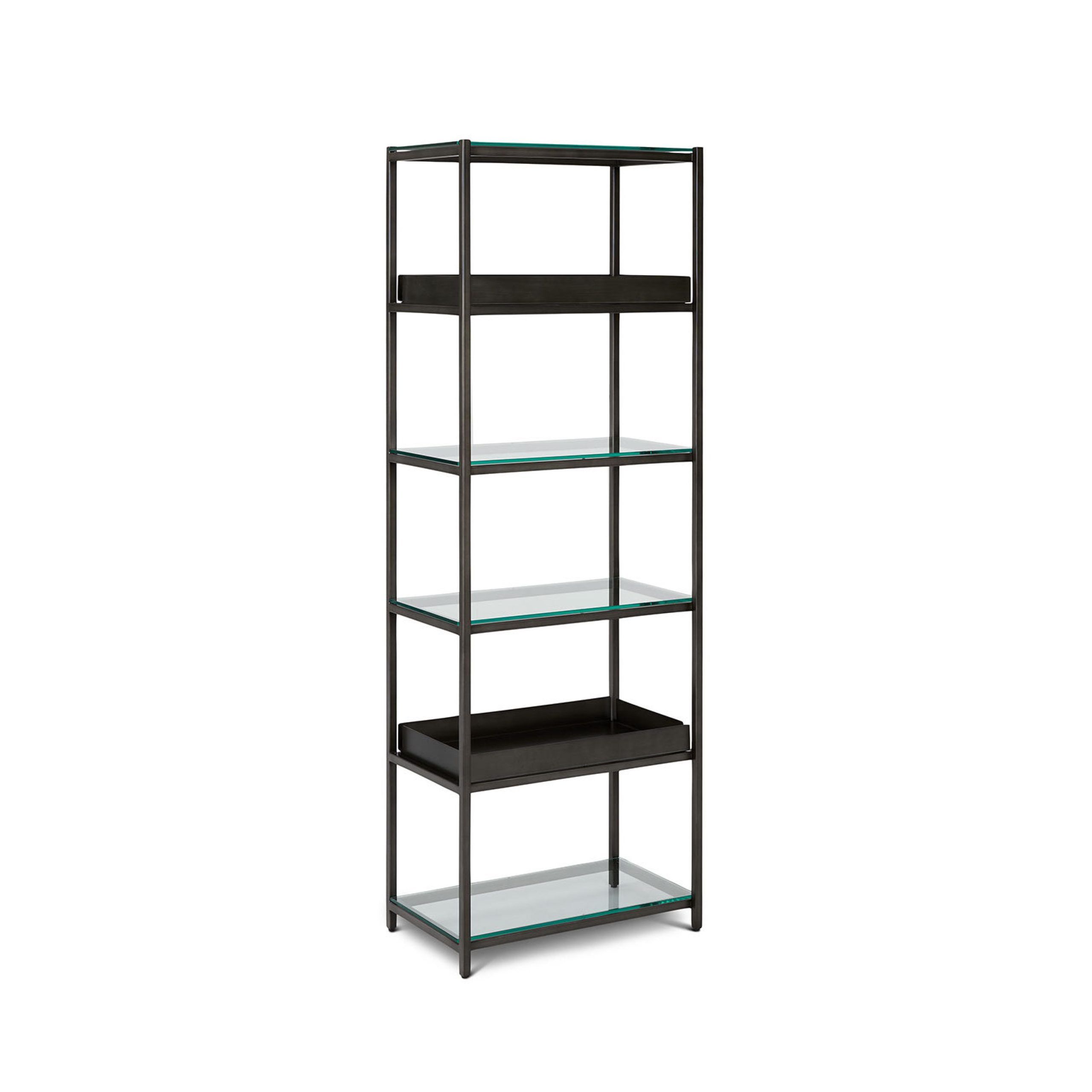Lutto Gunmetal Gray Bookcase | Article With Regard To Gun Metal Black Bookcases (View 9 of 15)
