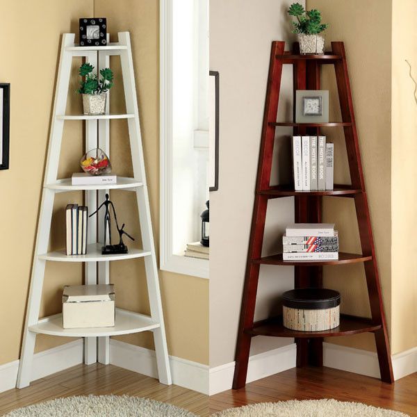 Lyss 5 Tier Corner Ladder Bookcase Shelf | Corner Decor, Diy Home Decor,  Room Decor With Regard To Corner Ladder Bookcases (View 11 of 15)
