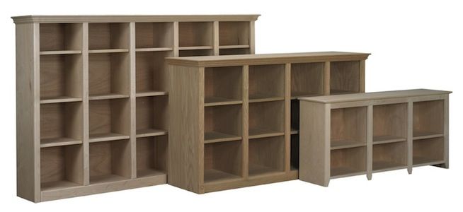 Maple And Oak Custom Unfinished Or Finished Awb Bookcase With Partitions  ( Bk8) 60"w X 36"h Inside 60 Inch Bookcases (View 8 of 15)