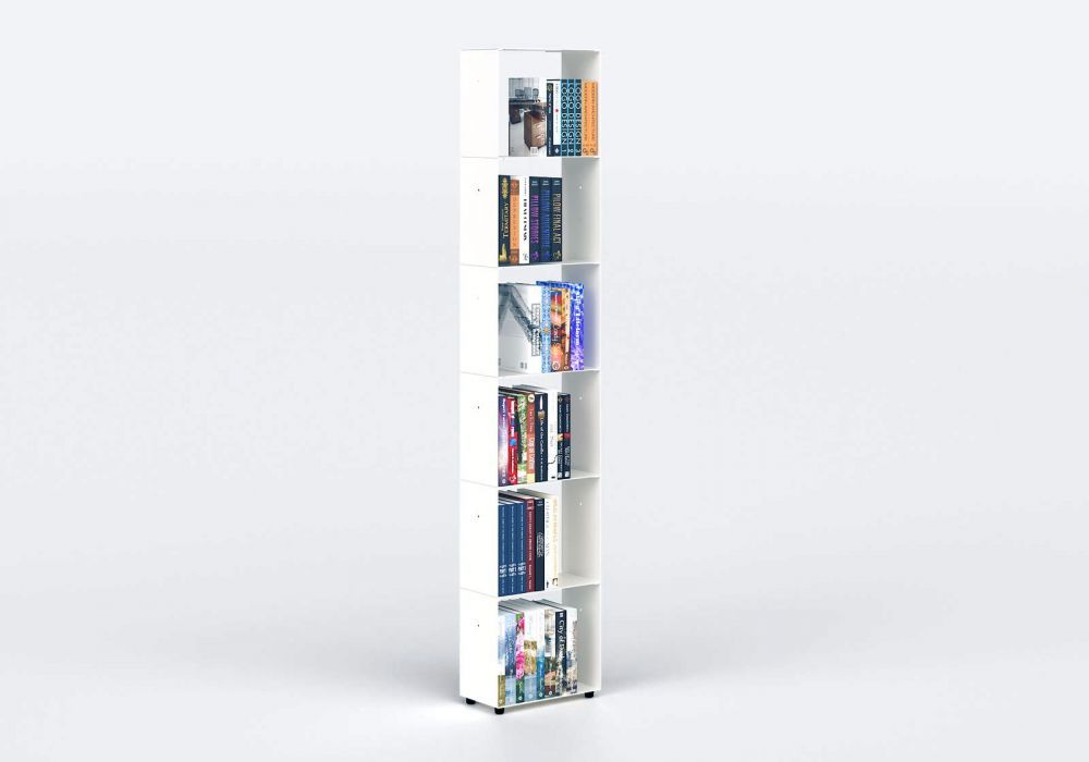 Narrow Bookcase W30 H150 D15 Cm – 6 Shelves In Narrow Bookcases (View 6 of 15)