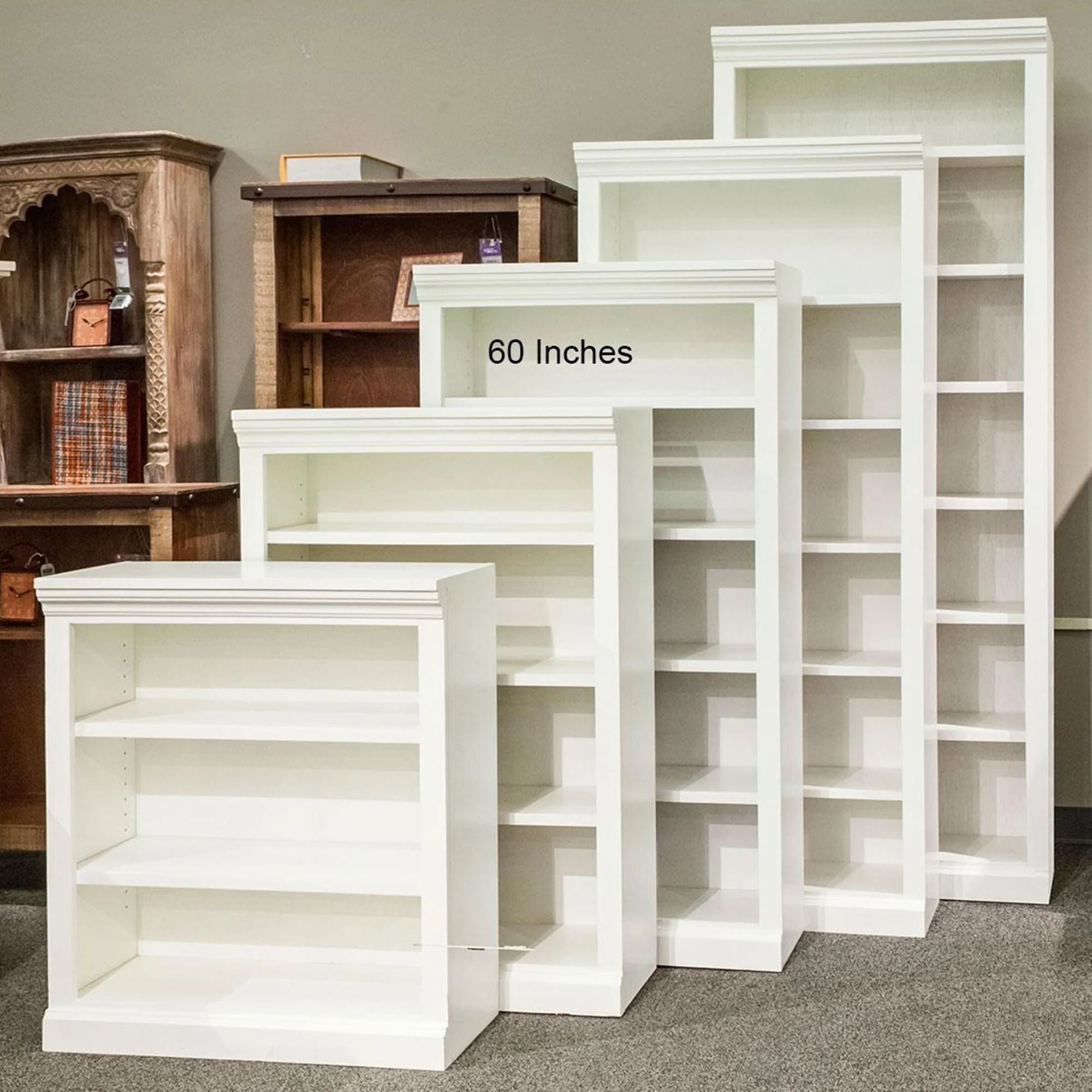 Nineteen37 60" Bookcase In White | Nebraska Furniture Mart Regarding 60 Inch Bookcases (View 1 of 15)