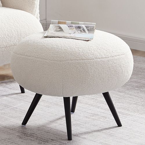 Nordichouse Cirro Bouclé Ottoman | Temple & Webster With Regard To Boucle Ottomans (View 15 of 15)