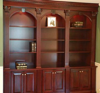 Ornate Cherry Bookcases | Built In Bookcase, Bookcase Plans, Home Library  Design Inside Cherry Bookcases (View 11 of 15)