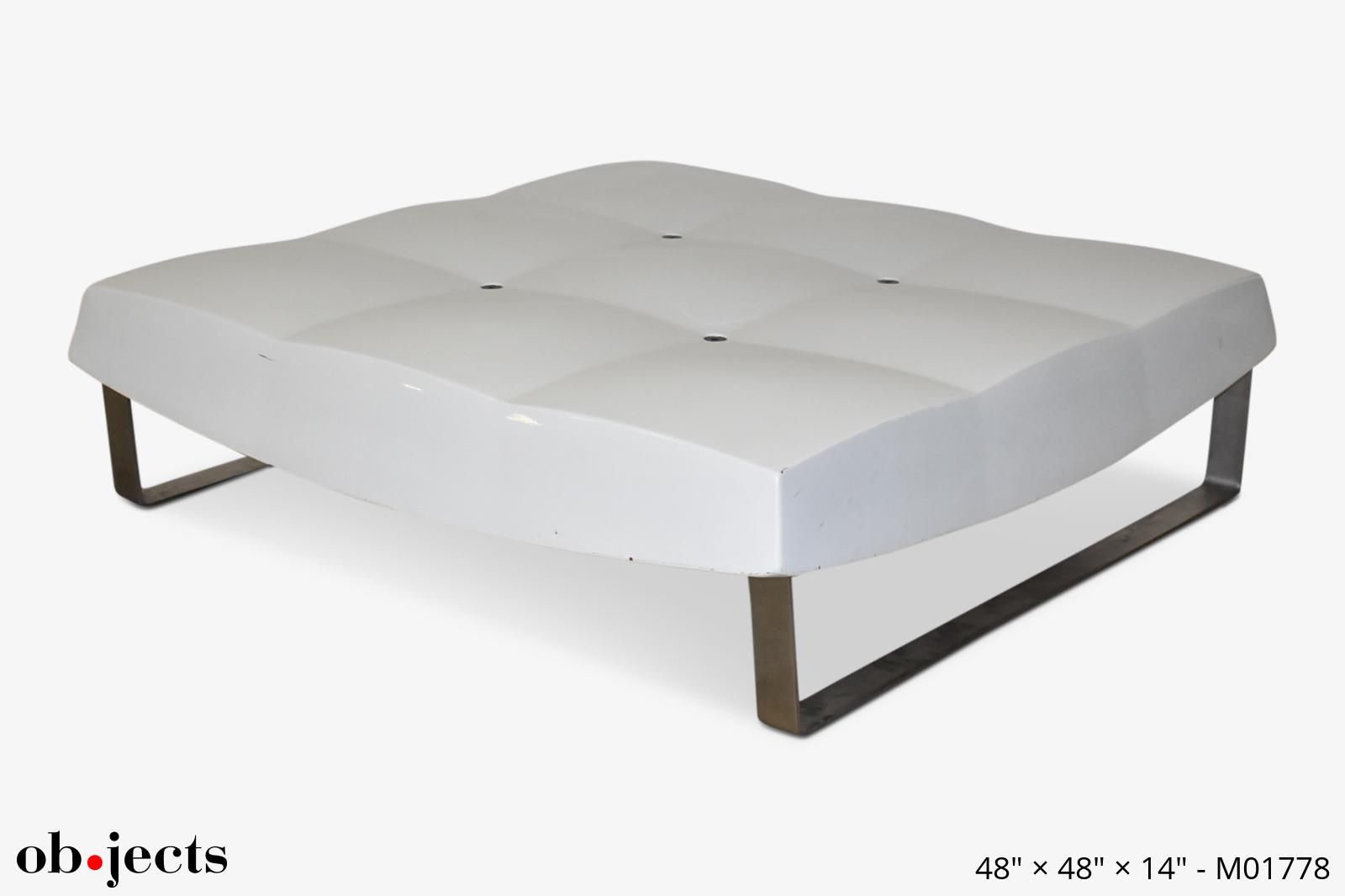 Ottoman Tufted White Lacquered | Ob•jects Throughout White Lacquer Ottomans (View 2 of 15)