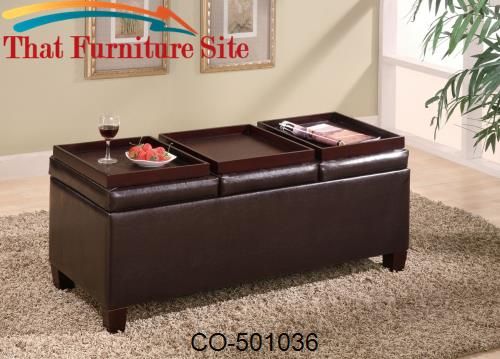 Ottomans Contemporary Faux Leather Storage Ottoman With Reversible Tra For Ottomans With Reversible Tray (View 8 of 15)