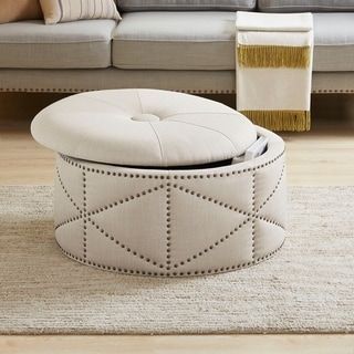 Overstock: Online Shopping – Bedding, Furniture, Electronics, Jewelry,  Clothing & More | Round Storage Ottoman, Storage Ottoman, Tufted Storage  Ottoman Intended For Bronze Round Ottomans (View 14 of 15)