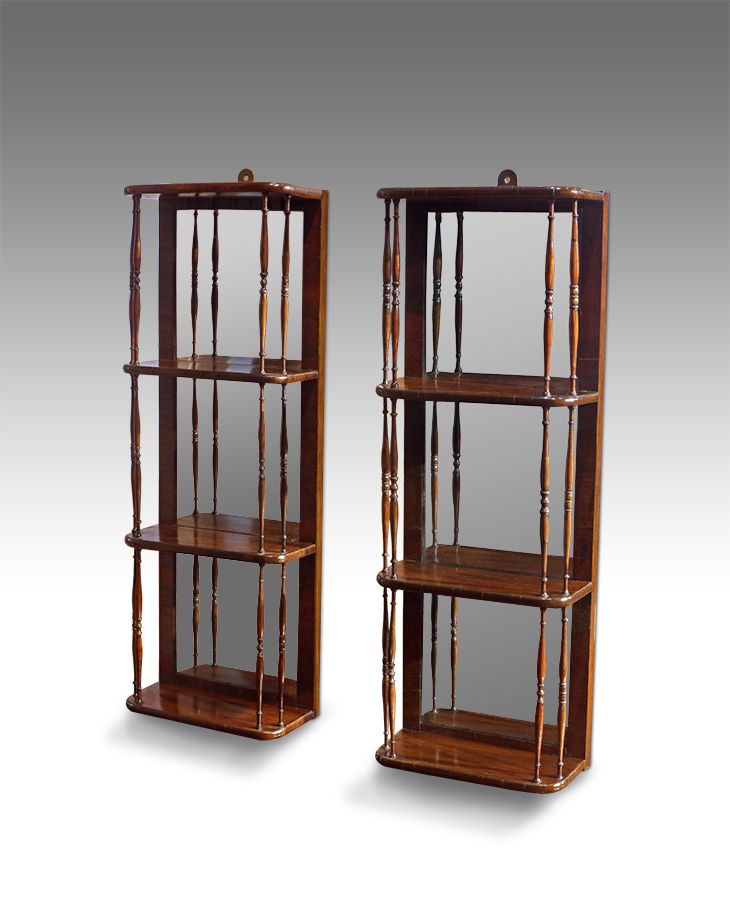 Pair Of Mirror Back Shelves, Pair Of Regency Shelves, Rosewood Shelves,  Antique Mirrored Shelves : Wall Shelves Uk – Antique Wall Shelves –  Mahogany Wall Shelves – Pair Of Wall Shelves – Shelves For Mirrored Bookcases With 3 Shelves (View 3 of 15)
