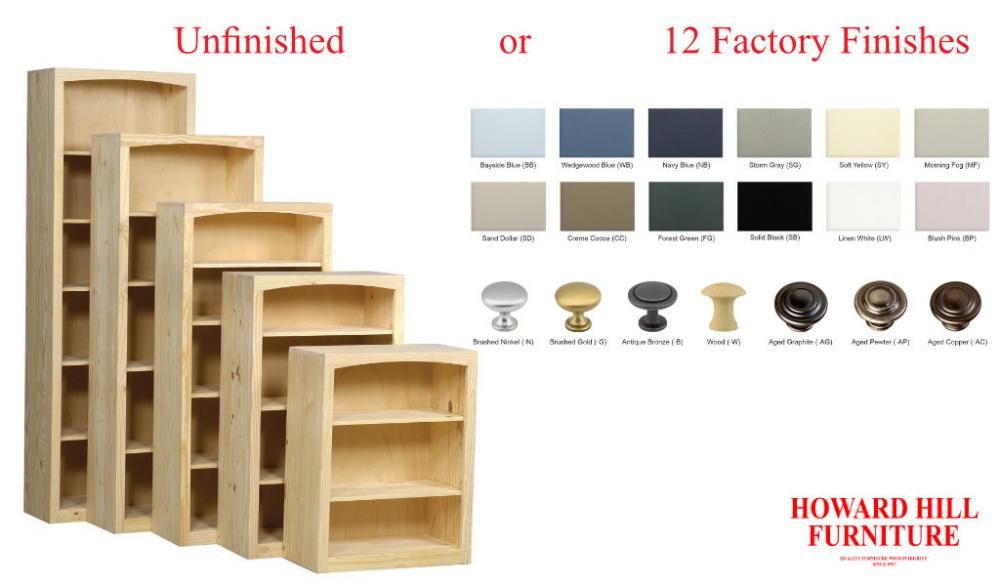 Pine 30 Inch Wide Bookcases | Howard Hill Furniture Throughout 30 Inch Bookcases (View 1 of 15)