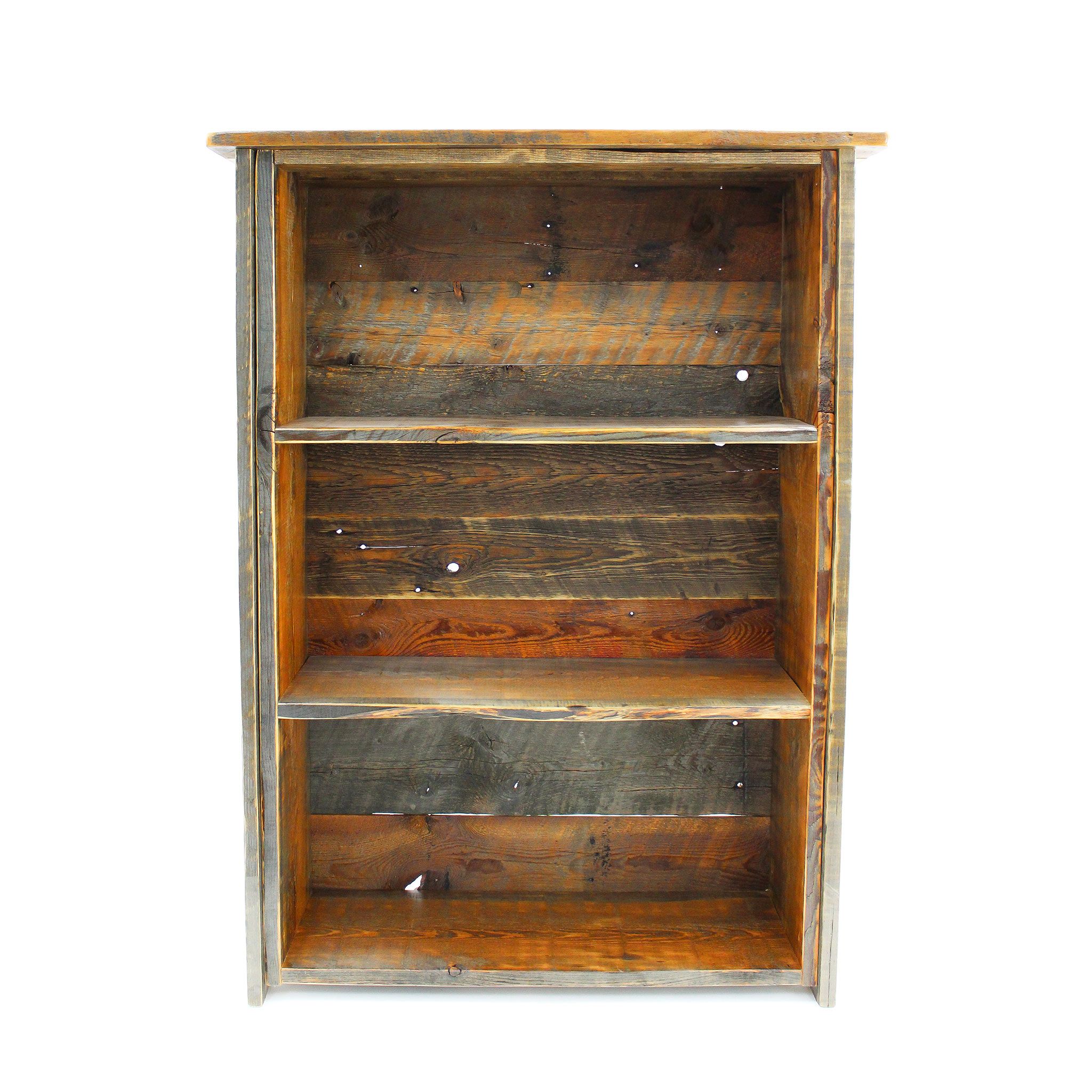Reclaimed Wood Bookshelf | Four Corner Furniture | Bozeman Mt For Barnwood Bookcases (View 3 of 15)