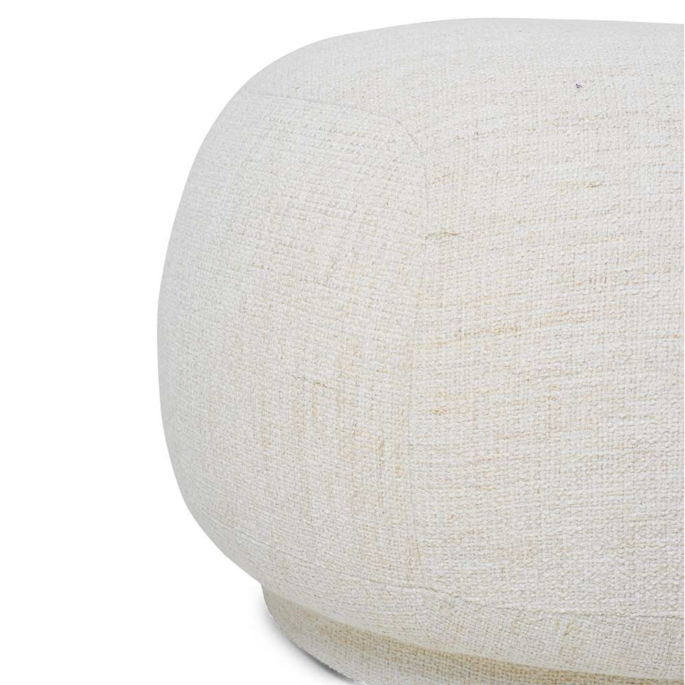 Rico Ottoman – Boucle Off White – Rouse Home In Off White Ottomans (View 2 of 15)