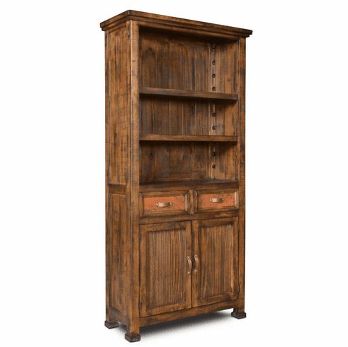 Rustic Bookshelf, Wood Bookcase, Solid Wood Bookcases With Regard To Antique Copper Bookcases (View 4 of 15)