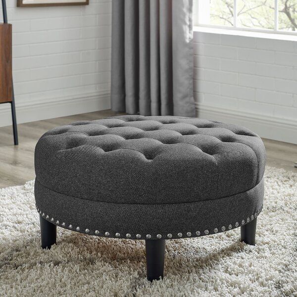 Silver Ottoman | Wayfair For Upholstery Soft Silver Ottomans (View 3 of 15)