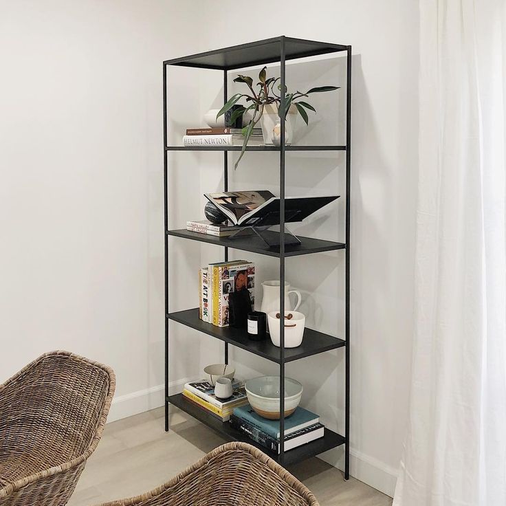 Slim Bookcases In Natural Steel – Modern Living Room Furniture – Room &  Board | Modern Furniture Living Room, Cheap Office Furniture, Slim Bookcase Intended For Natural Steel Bookcases (View 3 of 15)