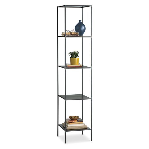 Slim Bookcases – Modern Living Room Furniture – Room & Board | Modern  Furniture Living Room, Buy Living Room Furniture, Slim Bookcase Inside Natural Steel Bookcases (View 8 of 15)