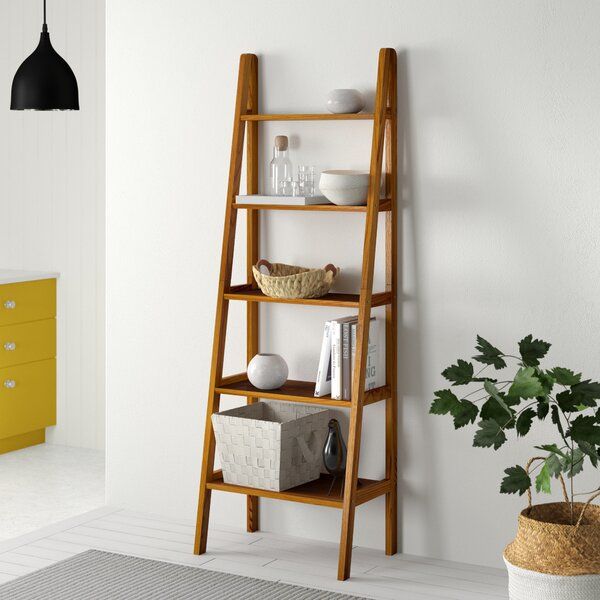 Solid Wood Ladder Shelf | Wayfair Intended For Wooden Ladder Bookcases (View 1 of 15)