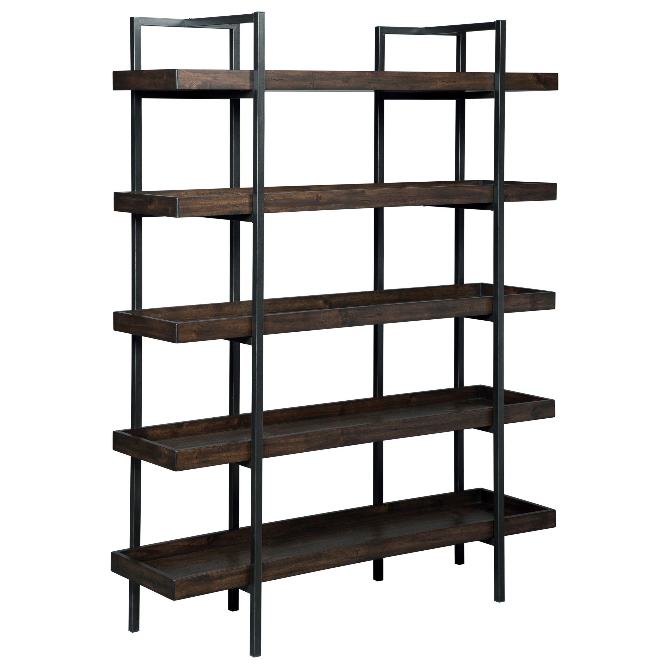 Starmore Modern Rustic/industrial Bookcase With 5 Shelves | Belfort  Furniture | Open Bookcases Intended For Bookcases With Five Shelves (View 11 of 15)