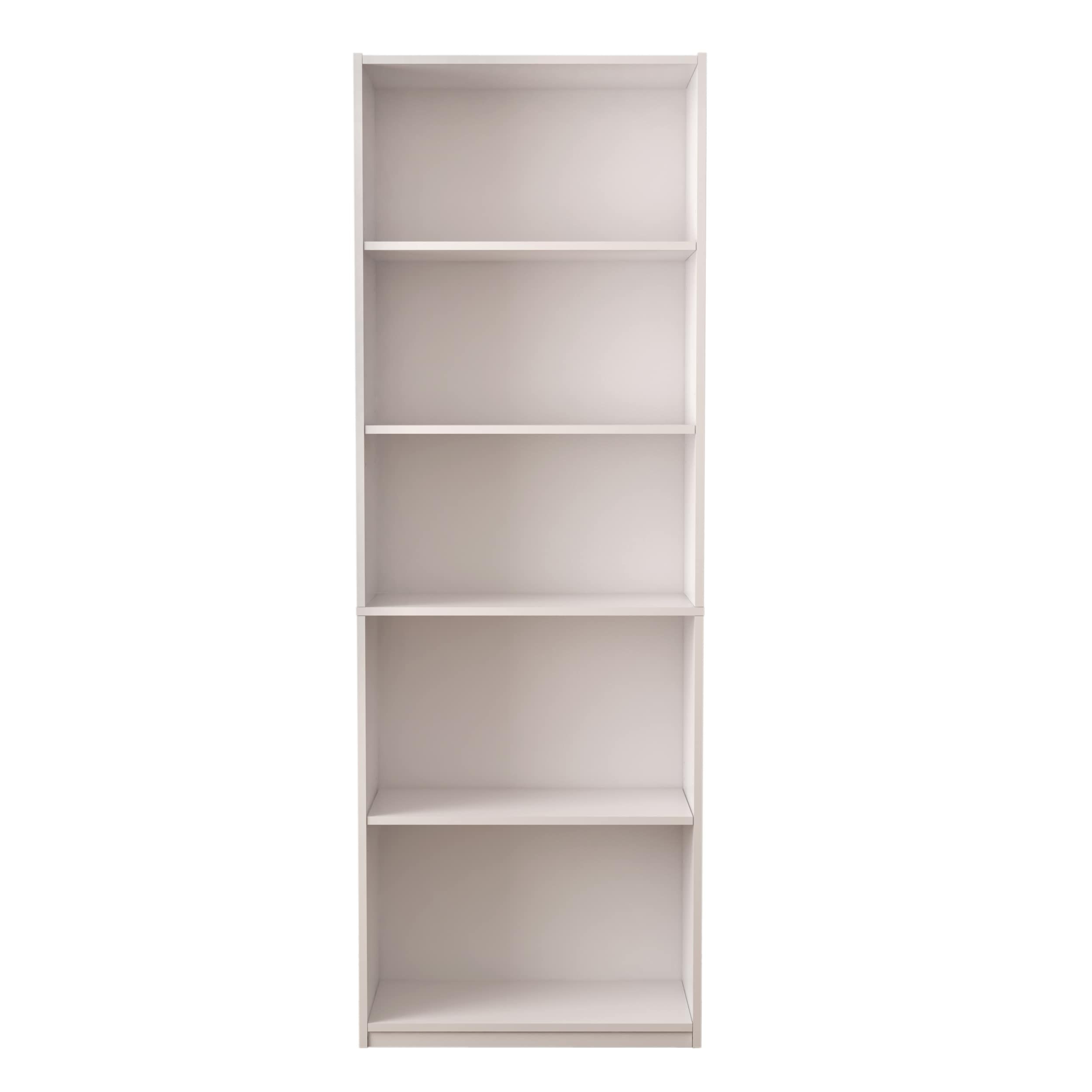 Style Selections White 5 Shelf Bookcase (24.88 In W X 71.42 In H X  (View 7 of 15)