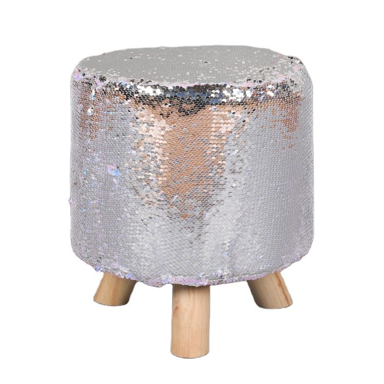 Teenager Fashion Iridescence Flip Sequins Large Promo Round Children  Outdoor Wooden Ottoman Pouf Stool For Home Deco – Buy Foot Stools And  Ottomans Pouf With 3 Wood Leg Stand,foot Stools And Ottomans Within Ottomans With Sequins (View 1 of 15)