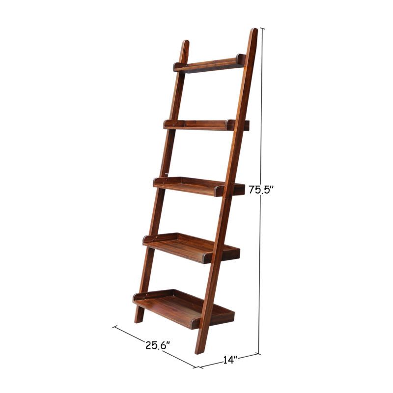 The Whitewood Accessory Ladder Bookshelf Is A Narrow Bookcase (View 10 of 15)